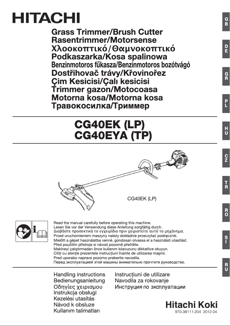 Image de la première page du manuel de l'appareil CG 40EK