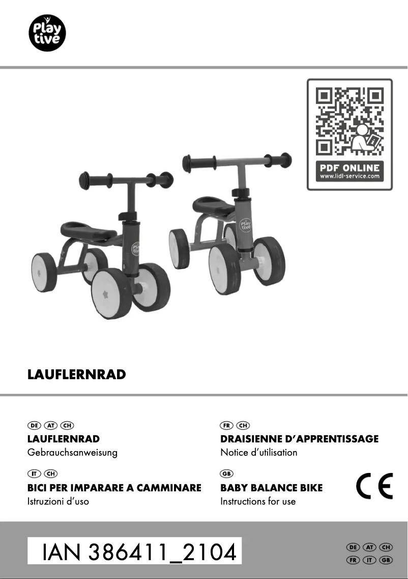 Page 1 de la notice Manuel utilisateur Playtive IAN 386411