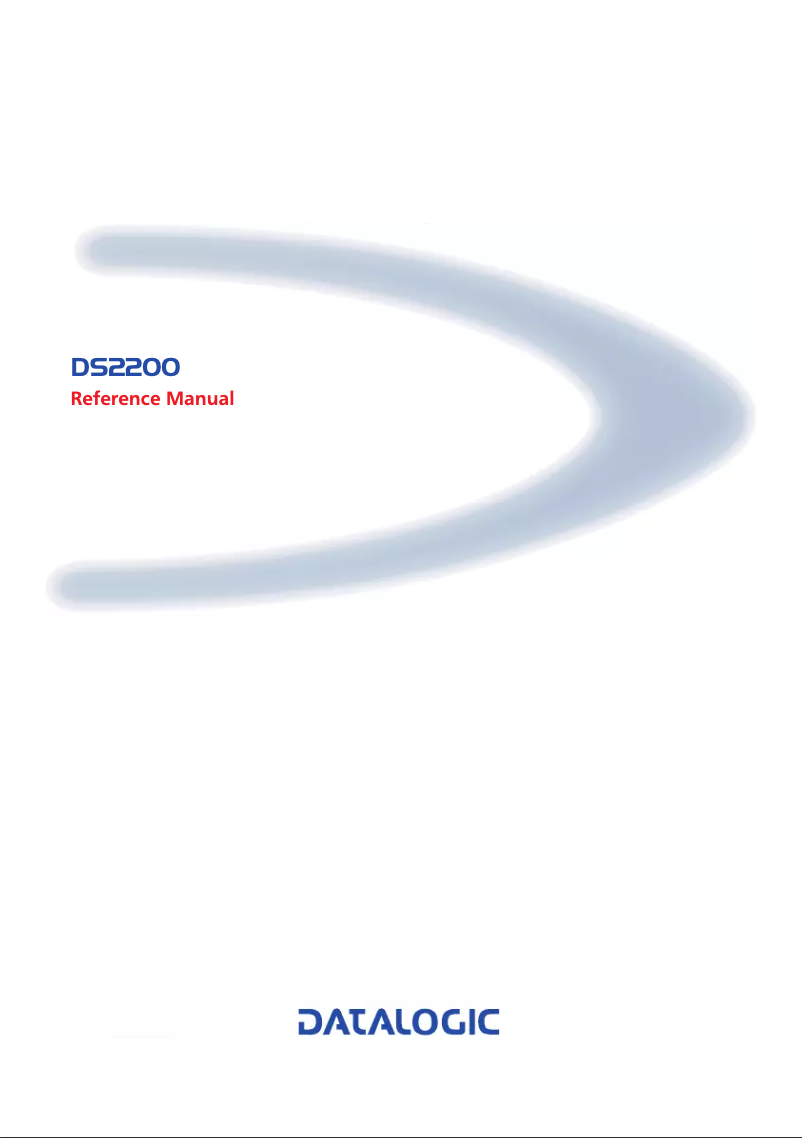 Page 1 de la notice Manuel utilisateur Datalogic DS2200