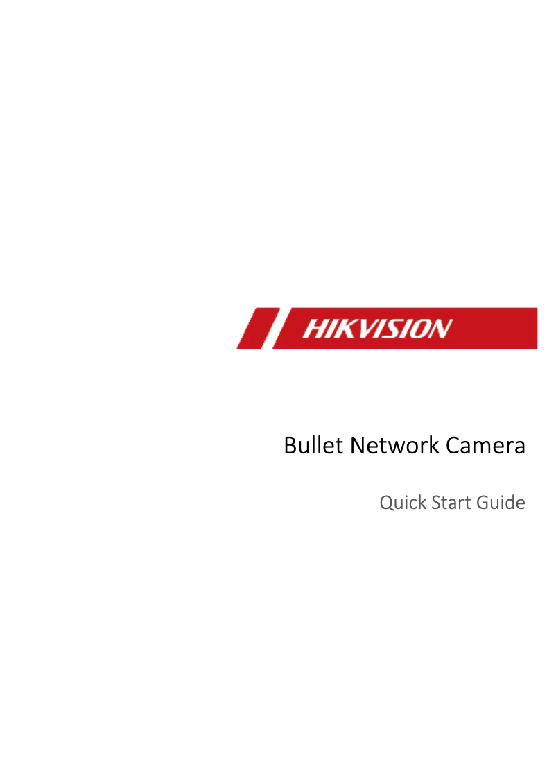 Page 1 de la notice Guide de démarrage rapide Hikvision DS-2CD2T26G1-4I
