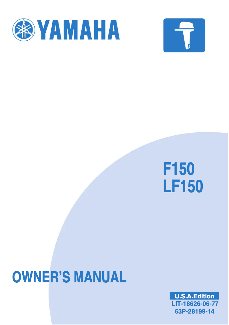 Page n°1 - Manuel utilisateur Yamaha F150