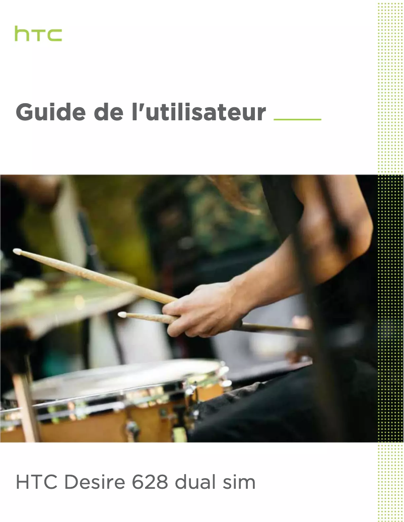 Image de la première page du manuel de l'appareil Desire 628