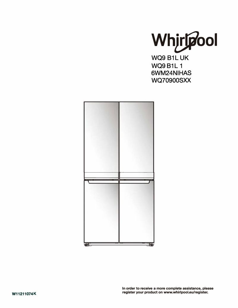 Page n°1 - Manuel utilisateur Whirlpool WQ9 B1L 1