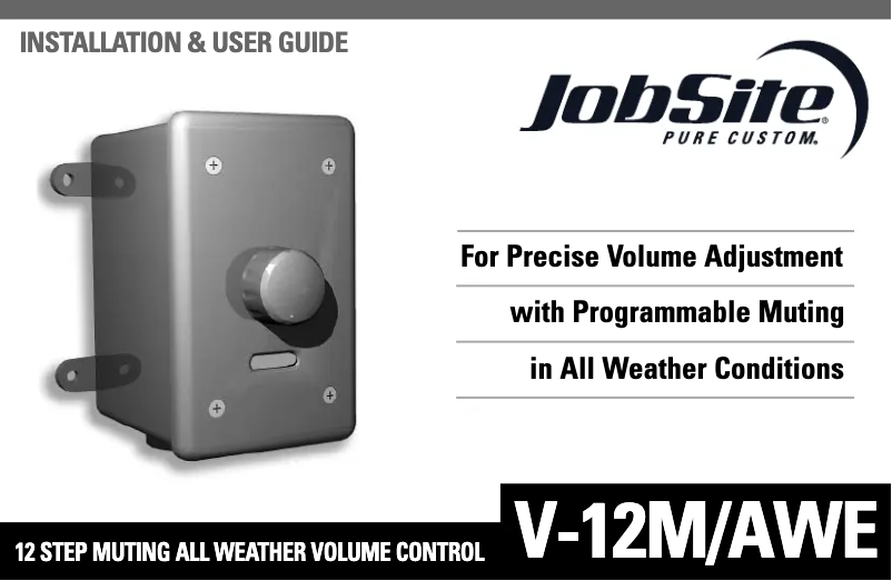 Página 1 del manual Manual de usuario JobSite V-12M/AWE