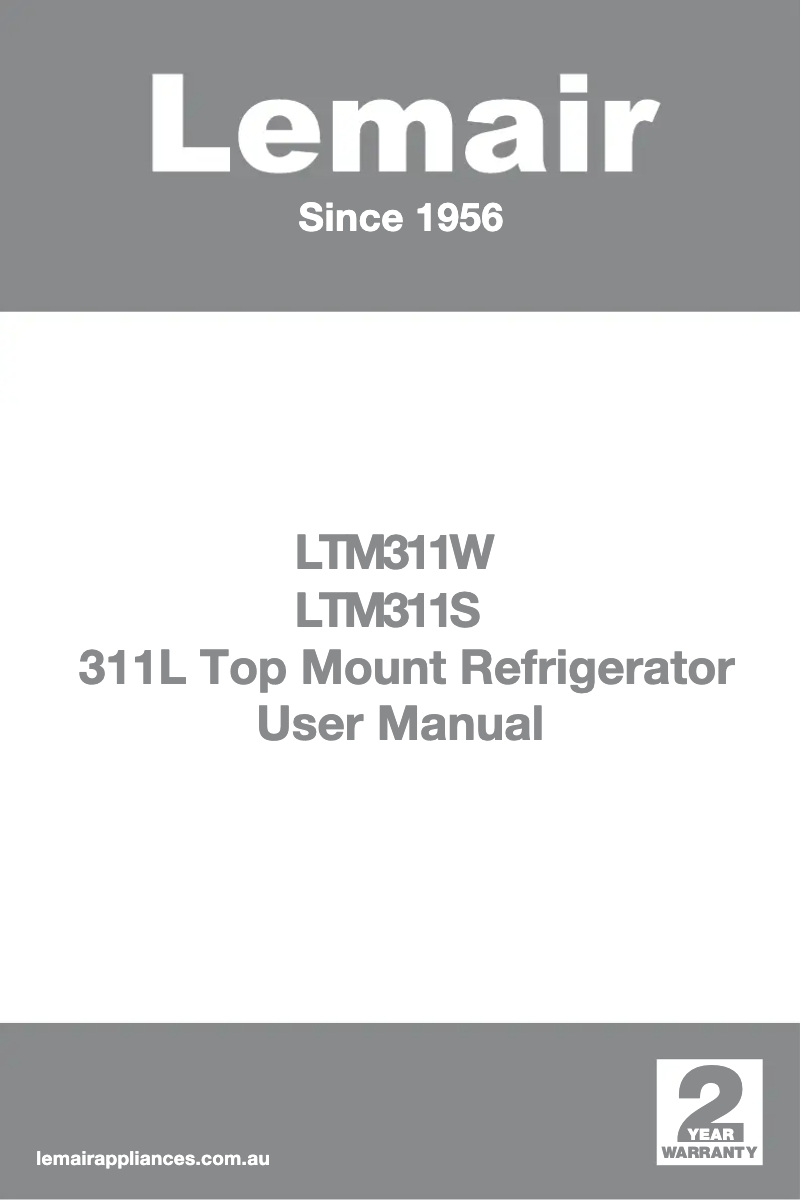 Page n°1 - Manuel utilisateur Lemair LTM311W