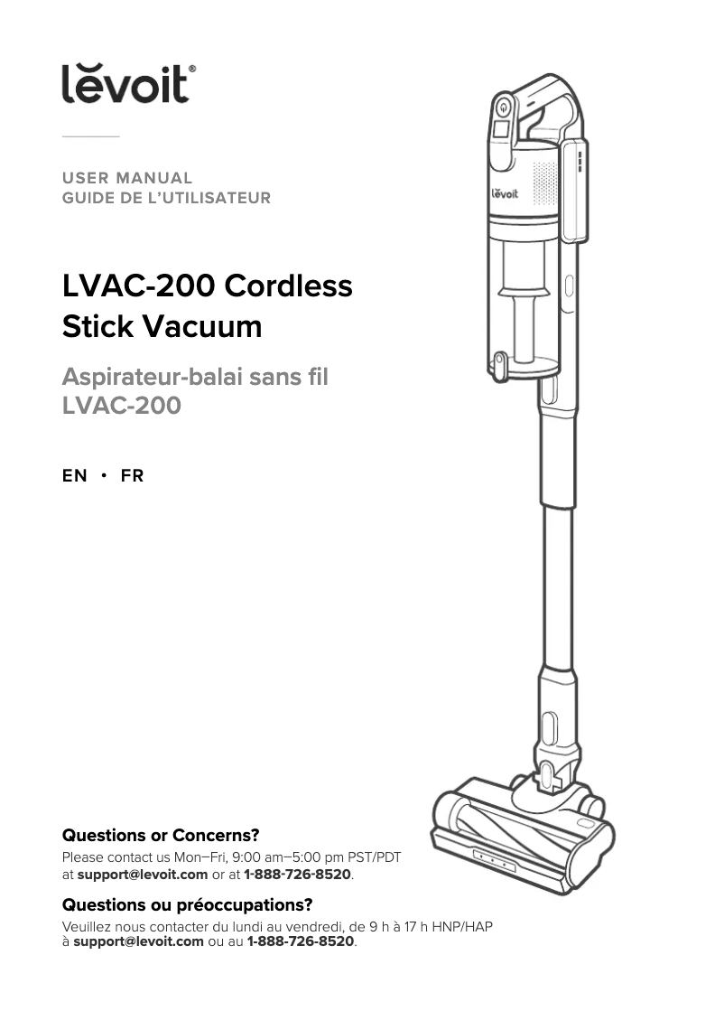 Image de la première page du manuel de l'appareil LVAC-200
