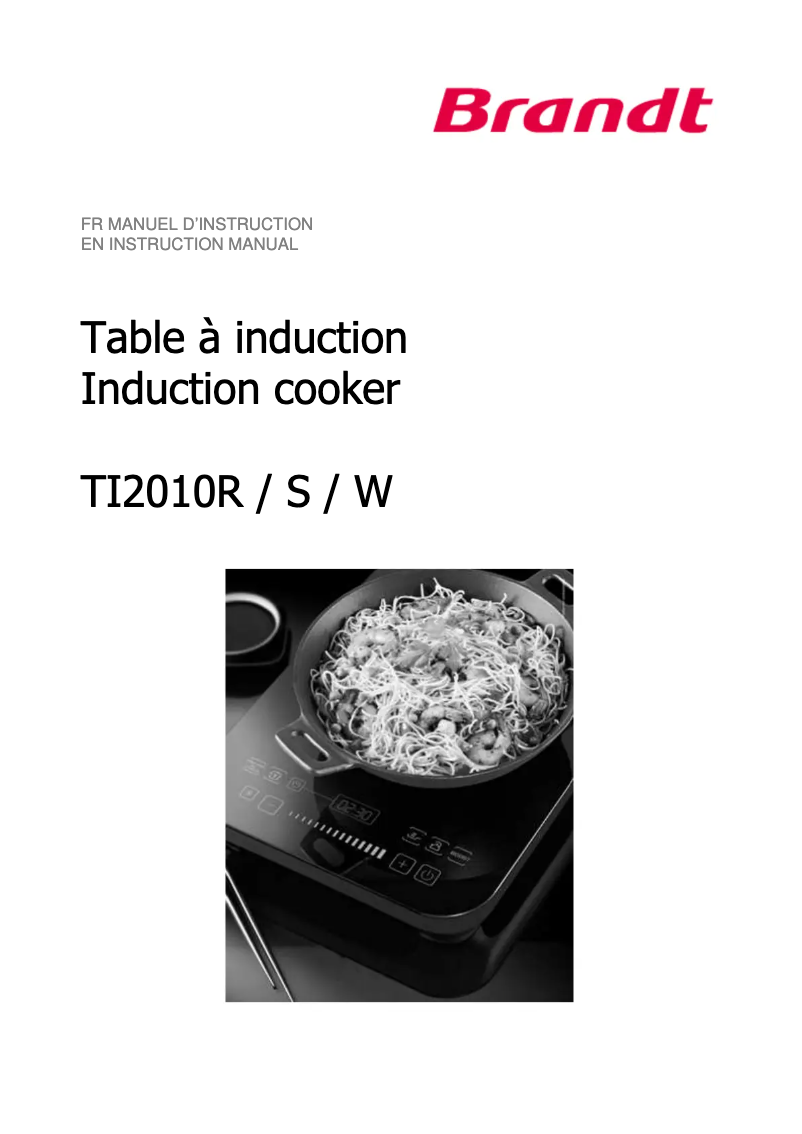 Page n°1 - Manuel utilisateur Brandt TI2010W