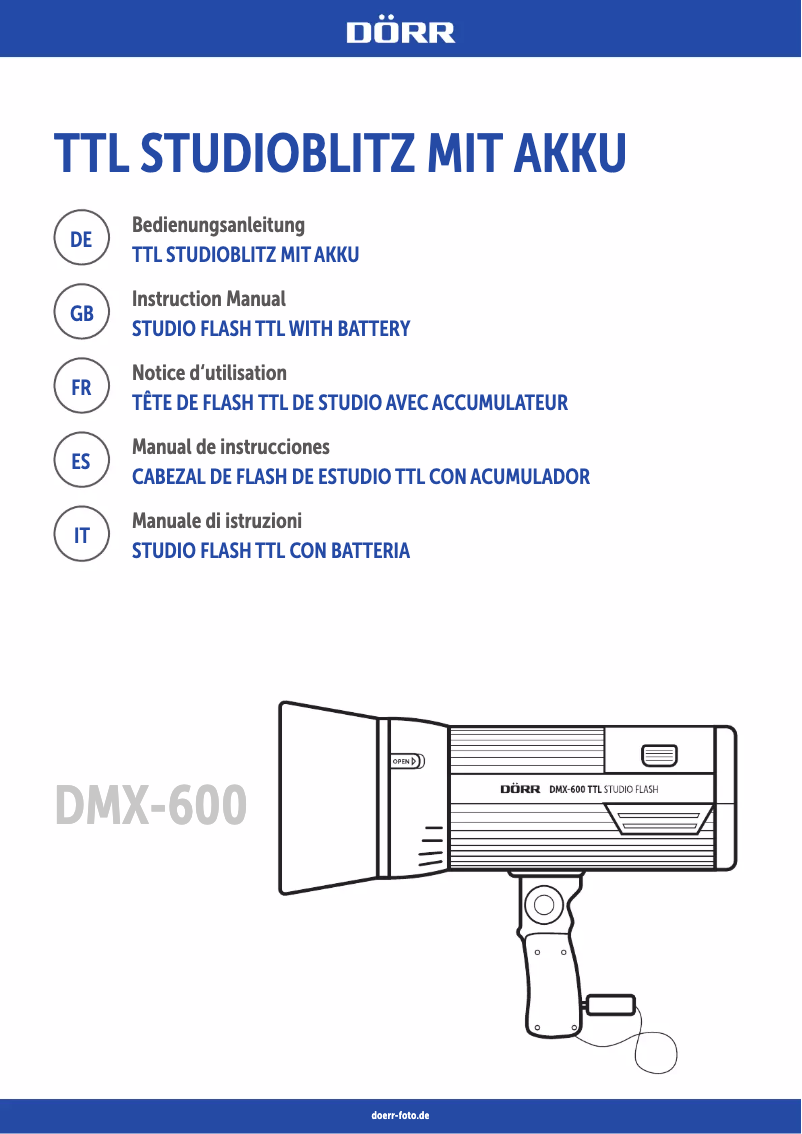 Página 1 del manual Manual de usuario Dörr DMX-600
