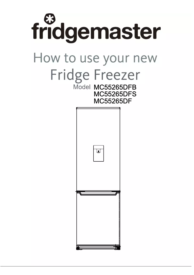 Page n°1 - Manuel utilisateur Fridgemaster MC55265DFS