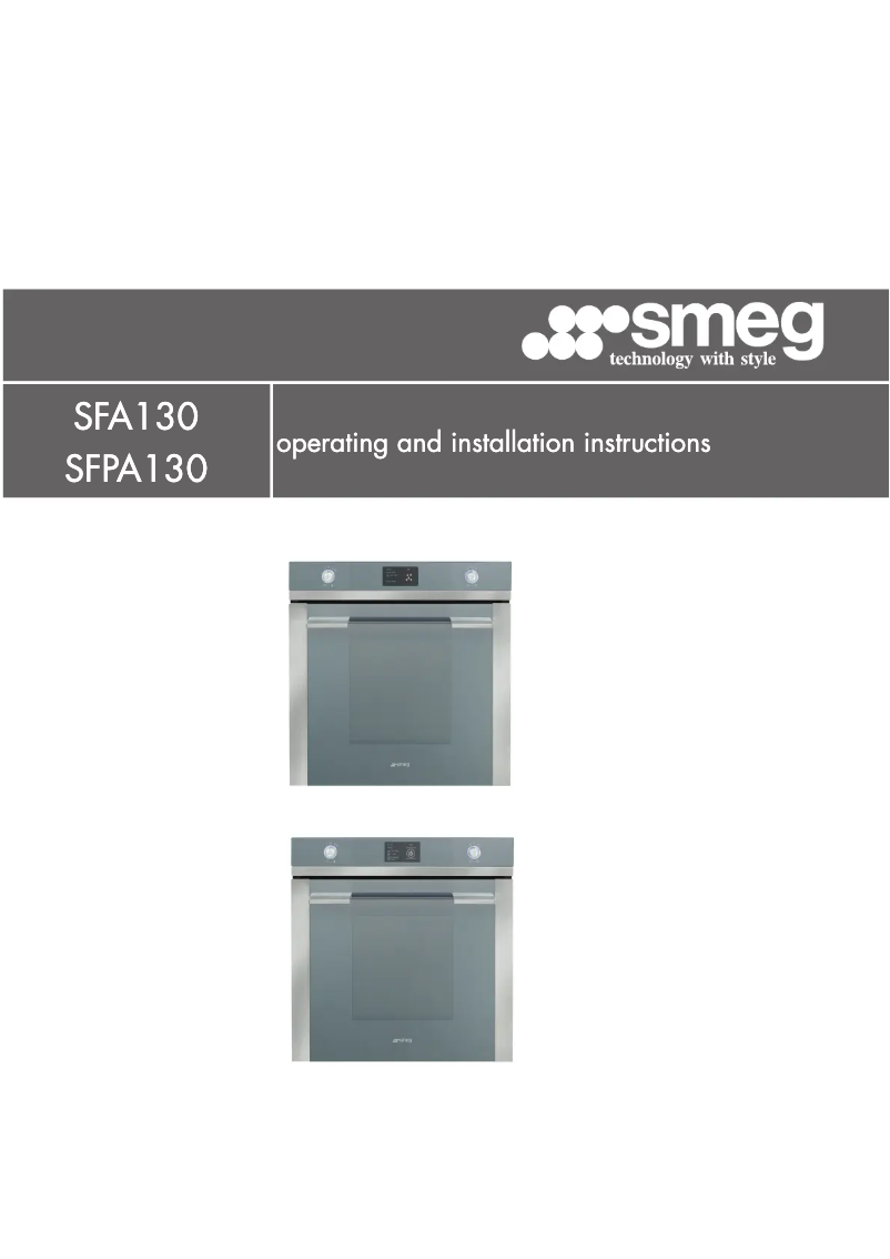 Page n°1 - Instructions / montage Smeg SFA130