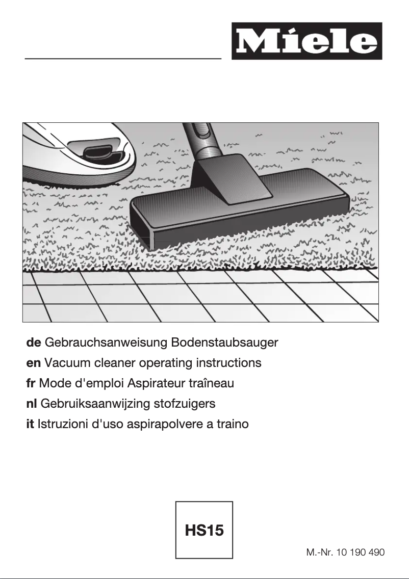 Page n°1 - Manuel utilisateur Miele Complete C3 EcoLine
