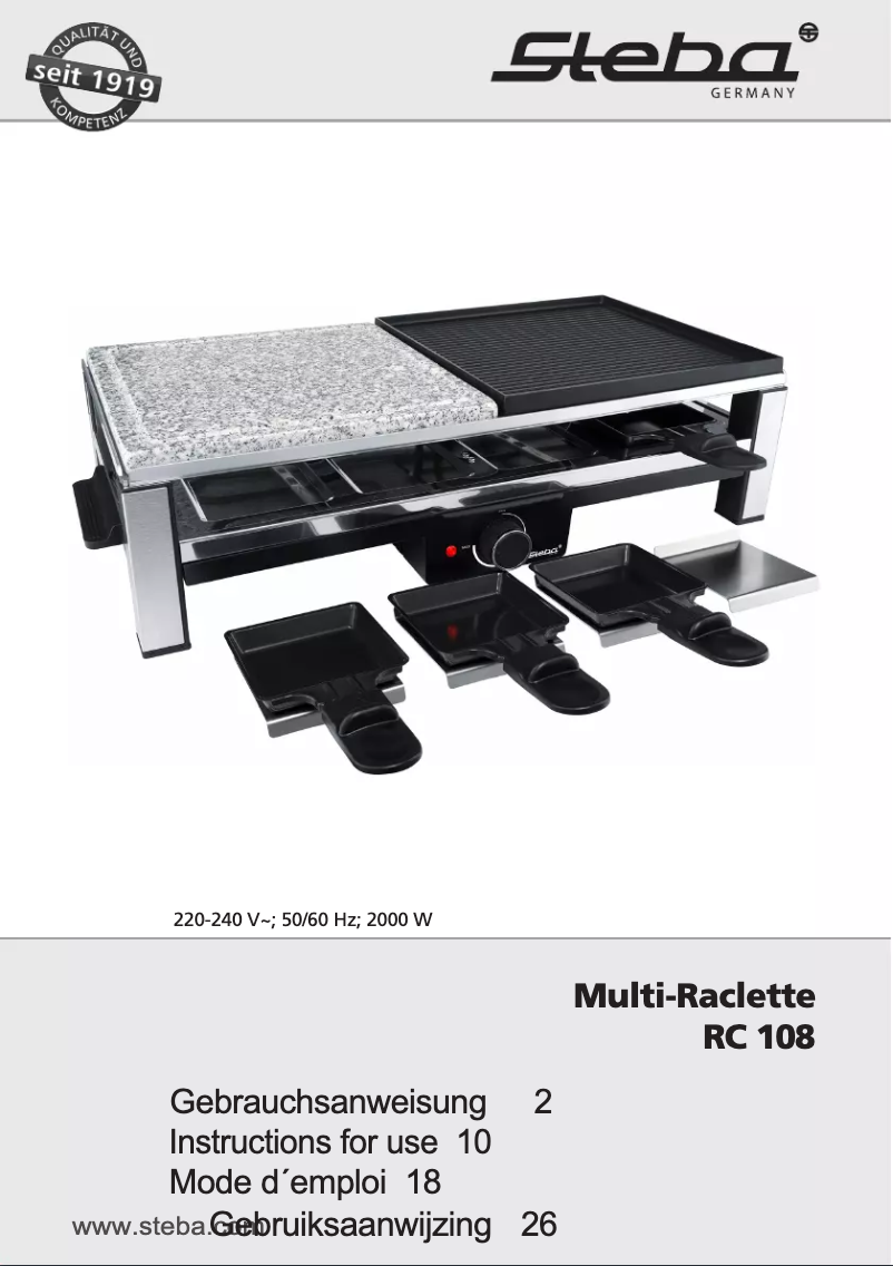 Image de la première page du manuel de l'appareil RC 108