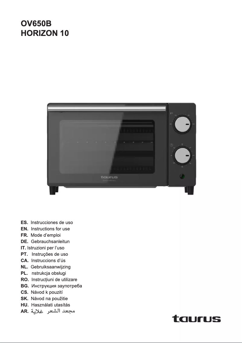 Image de la première page du manuel de l'appareil HORIZON 10