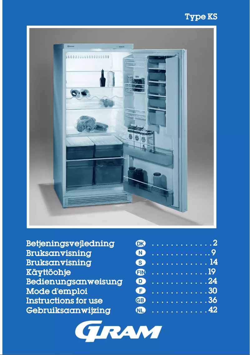 Page 1 de la notice Manuel utilisateur Gram KS 358-00