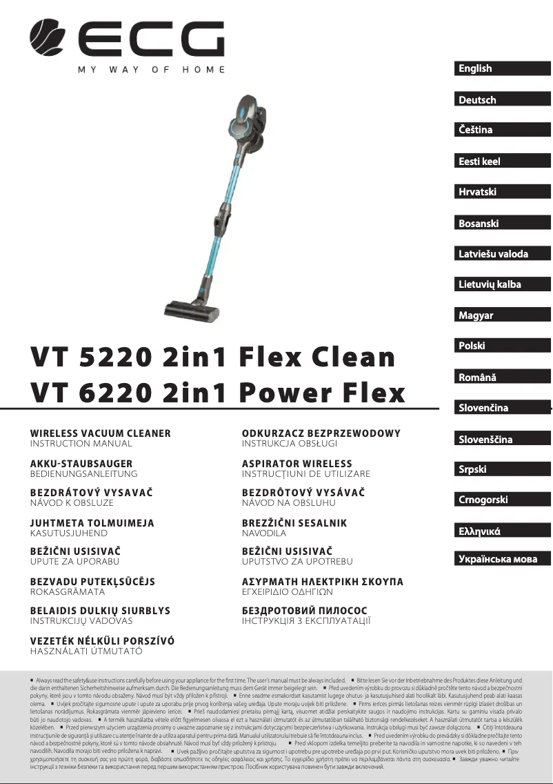 Imagen de la primera página del manual del dispositivo VT 6220 2in1 Power Flex