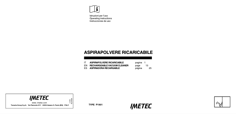Page 1 de la notice Manuel utilisateur Imetec 3X PRO