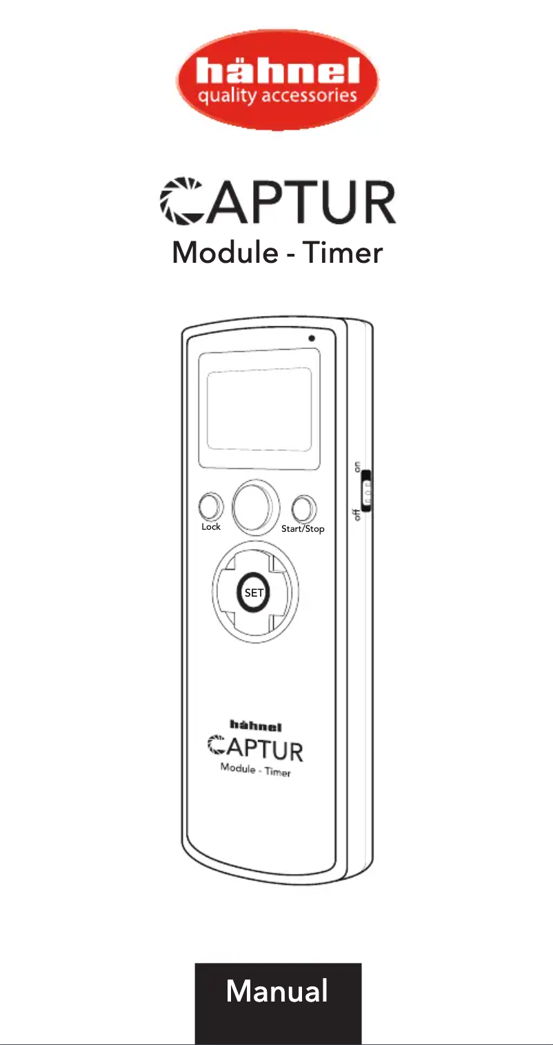 Page 1 de la notice Manuel utilisateur Hähnel Captur Timer Kit