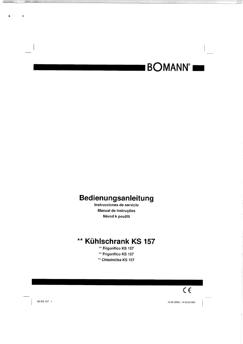 Page 1 de la notice Manuel utilisateur Bomann KS 157