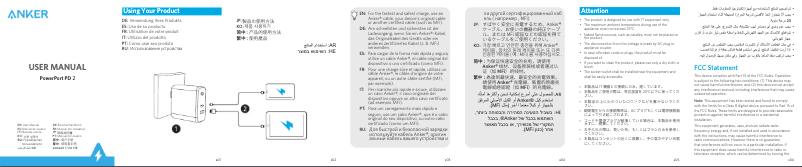 Page n°1 - Manuel utilisateur Anker PowerPort PD 2