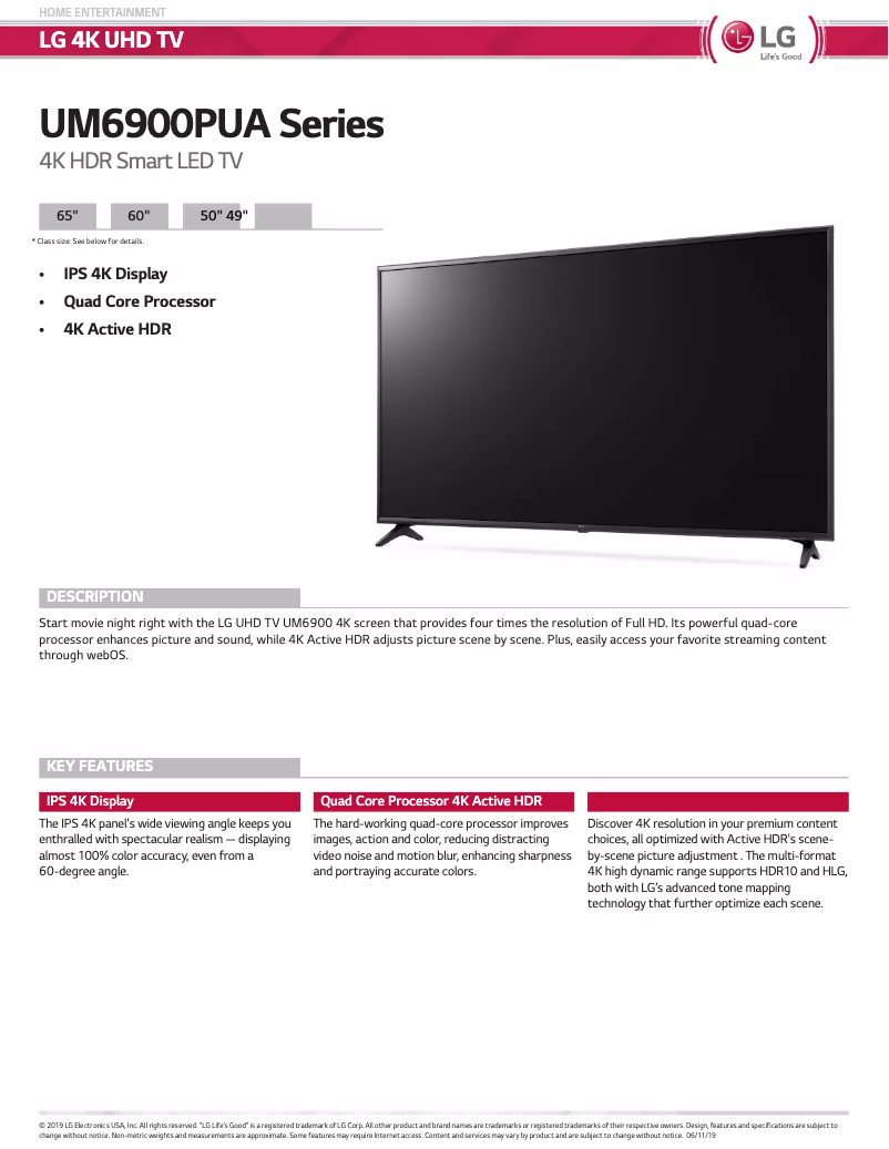 Image de la première page du manuel de l'appareil UM6900