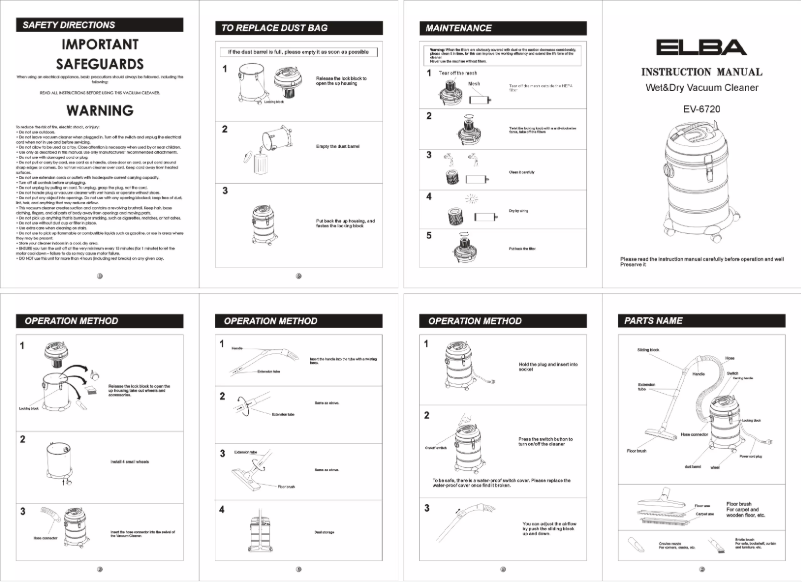 Image de la première page du manuel de l'appareil EV-6720