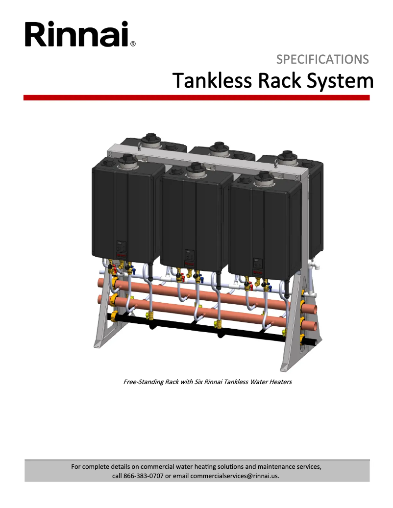 Page 1 de la notice Fiche technique Rinnai RL75iN