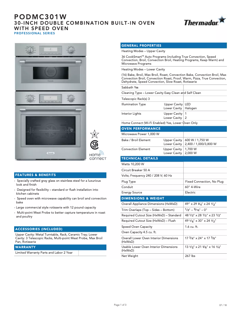 Imagen de la primera página del manual del dispositivo PODMC301W