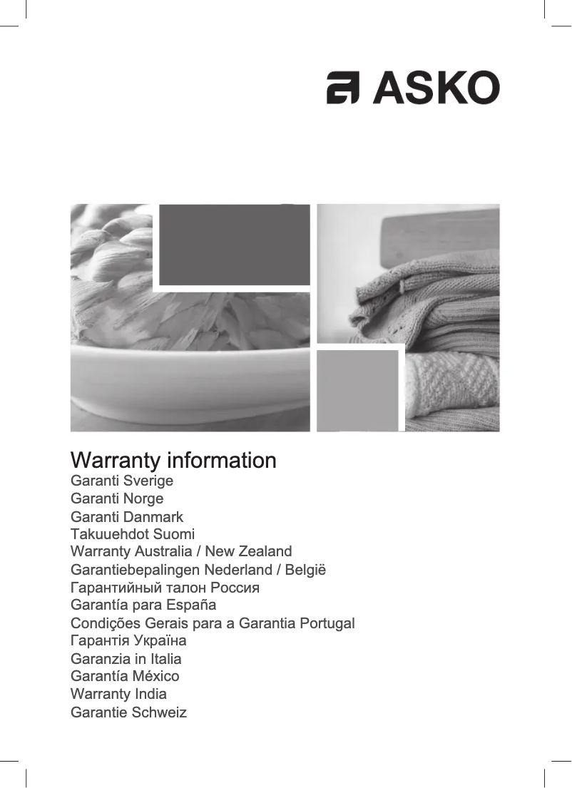 Page 1 de la notice Manuel utilisateur Asko ODW8127B