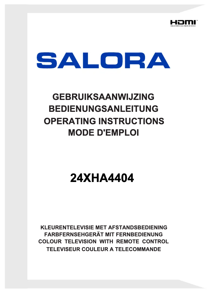 Page 1 de la notice Manuel utilisateur Salora 24XHA4404