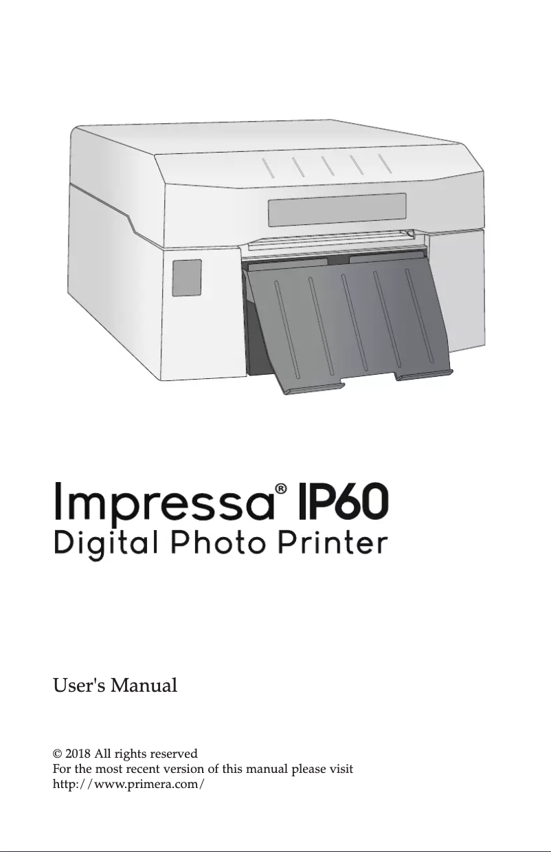 Imagen de la primera página del manual del dispositivo Impressa IP60