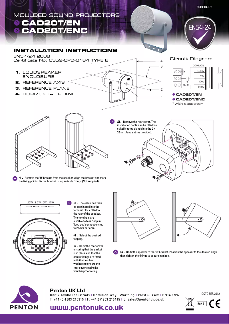 Página 1 del manual Manual de usuario Penton CAD20T/EN