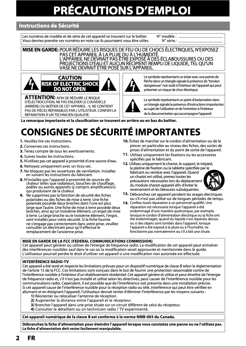 Image de la première page du manuel de l'appareil BDP3010