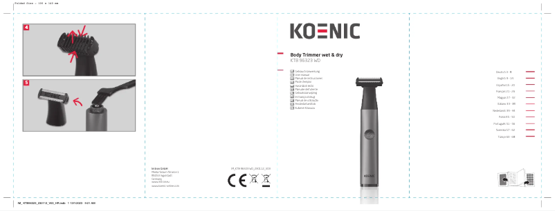 Page 1 of the manual User Manual Koenic KTB 96323 WD