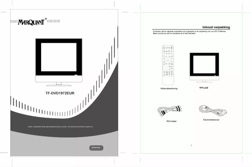 Page 1 de la notice Manuel utilisateur Marquant TF-DVD1972