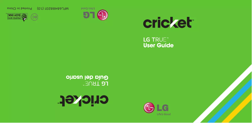 Page 1 de la notice Manuel utilisateur LG True