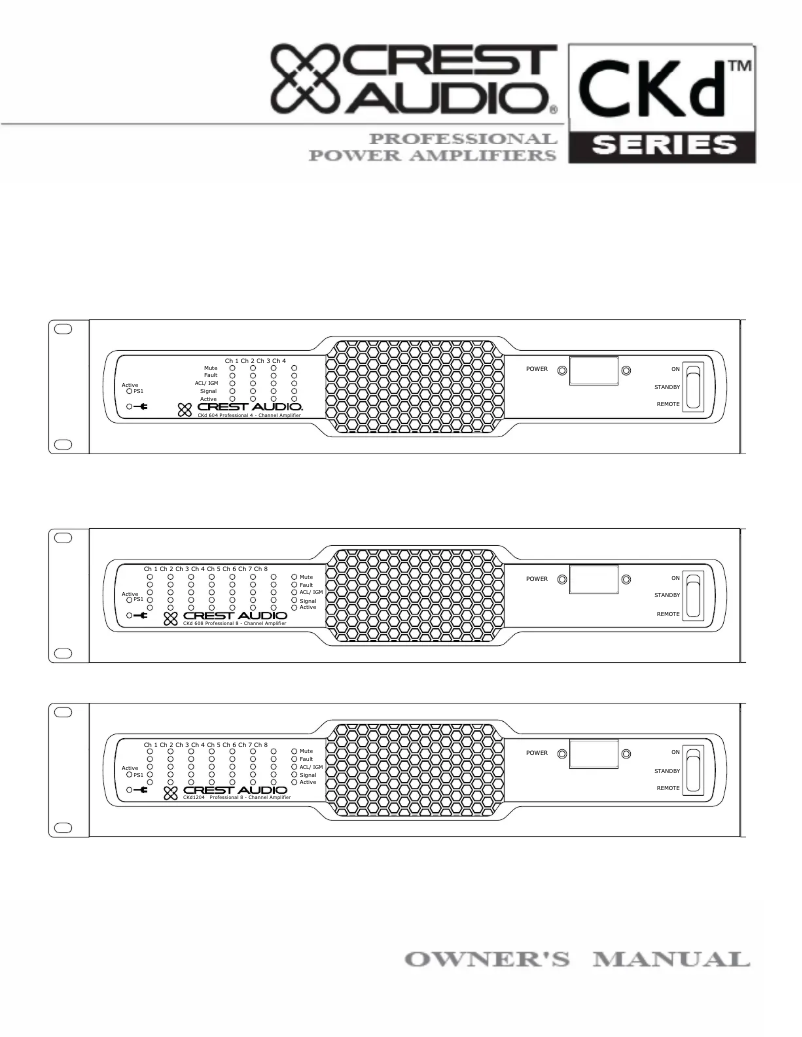 Page n°1 - Manuel utilisateur Crest Audio CKd 1204