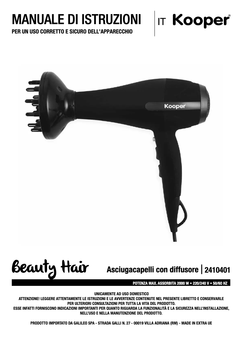 Image de la première page du manuel de l'appareil 2410401