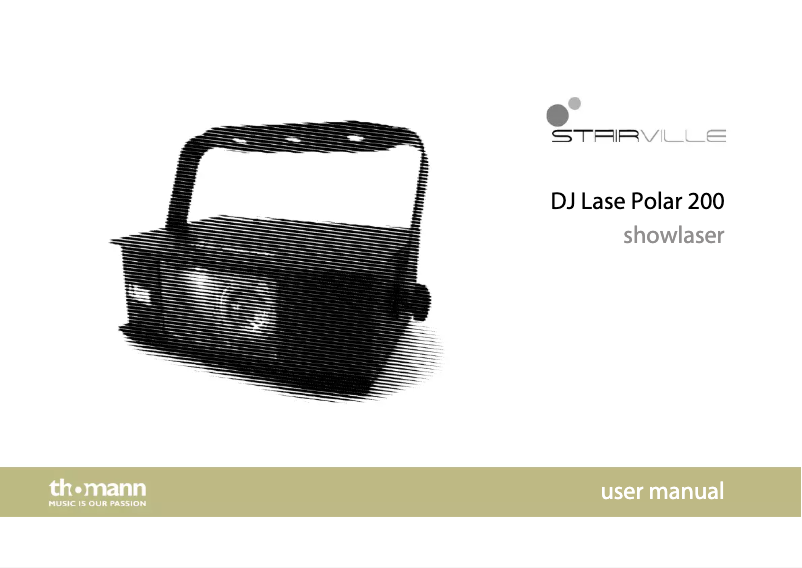 Page 1 de la notice Manuel utilisateur Stairville DJ Lase Polar 200