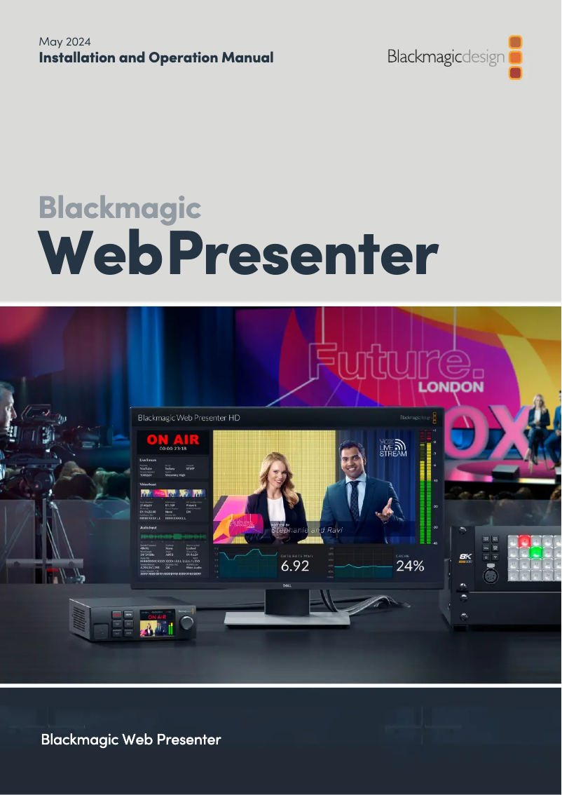 Page 1 de la notice Manuel utilisateur Blackmagic Design Web Presenter 4K