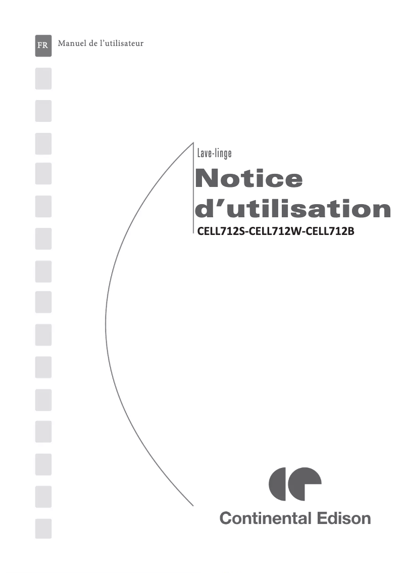 Page 1 de la notice Manuel utilisateur Continental Edison CELL712B