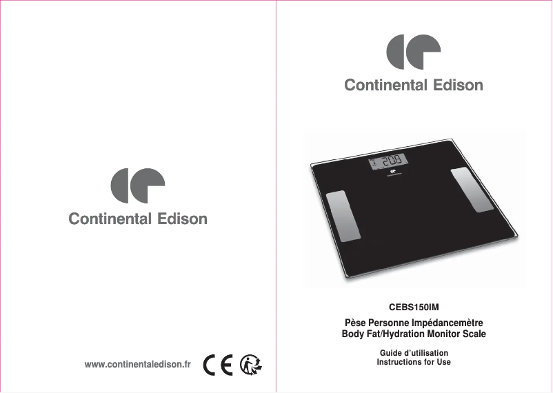 Page 1 de la notice Manuel utilisateur Continental Edison CEBS150IM
