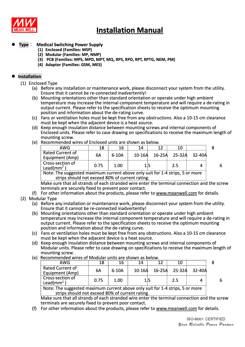 Page 1 de la notice Mode d'emploi Mean Well RPS-300-12-C