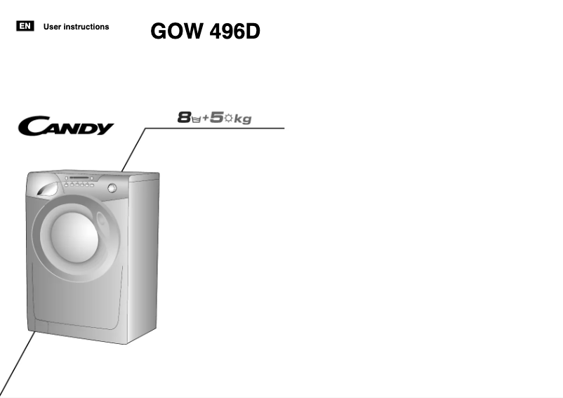 Página 1 del manual Manual de usuario Candy GO W496D-AUS