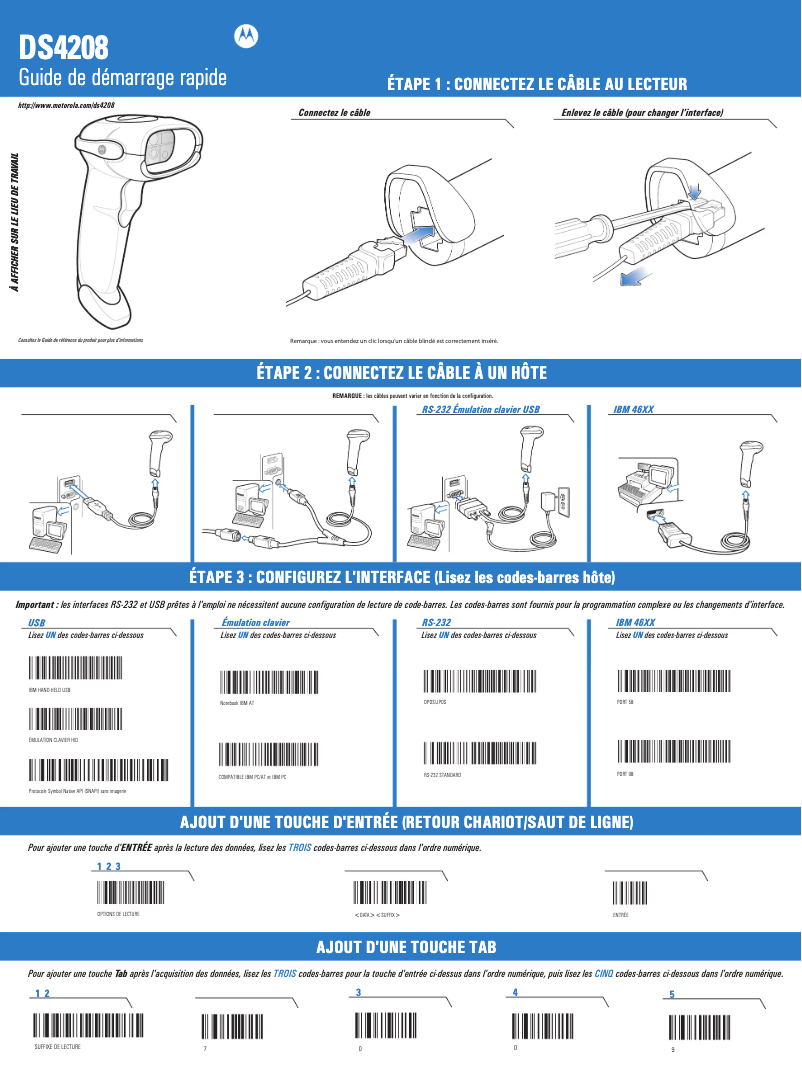 Page n°1 - Manuel utilisateur Zebra DS4208
