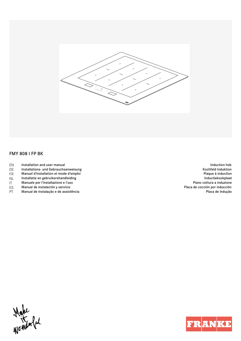 Page n°1 - Manuel utilisateur Franke FMY 808 I FP BK