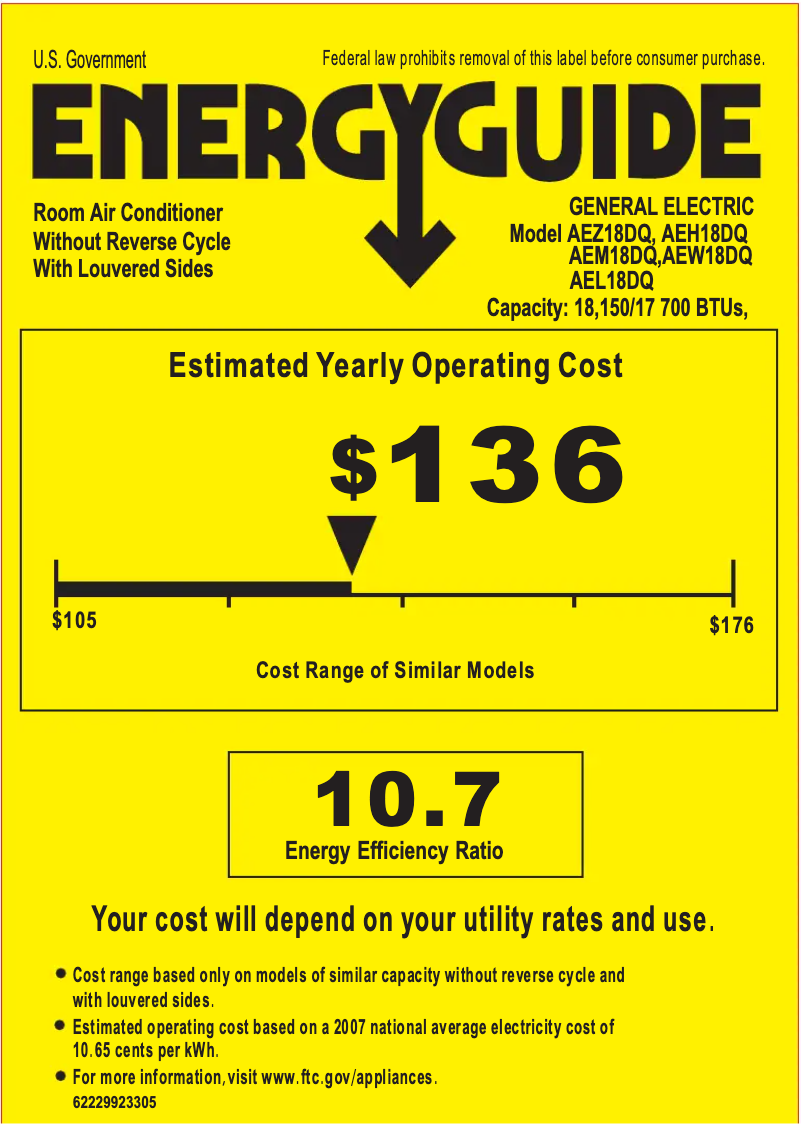 Image de la première page du manuel de l'appareil AEL18DQ