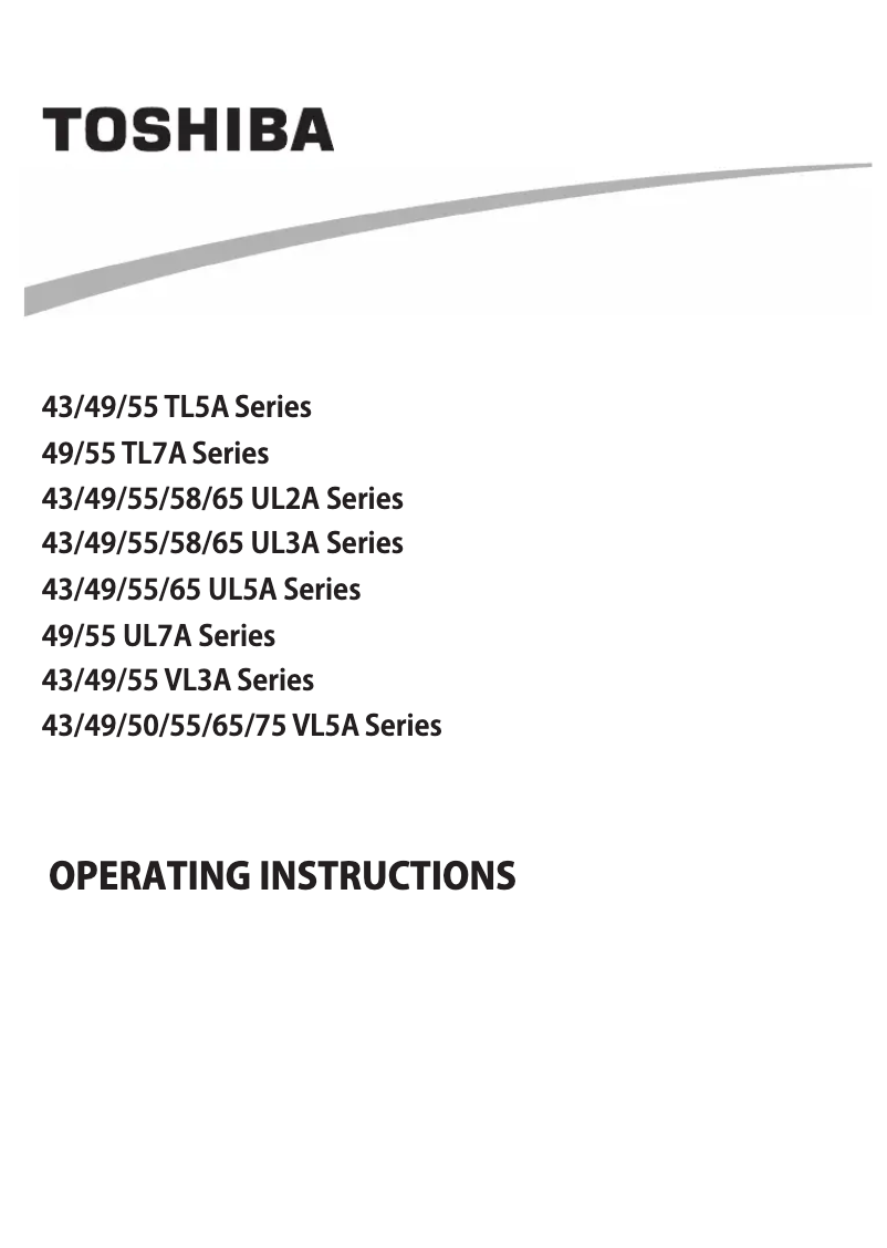 Page n°1 - Manuel utilisateur Toshiba 55UL7A63DB
