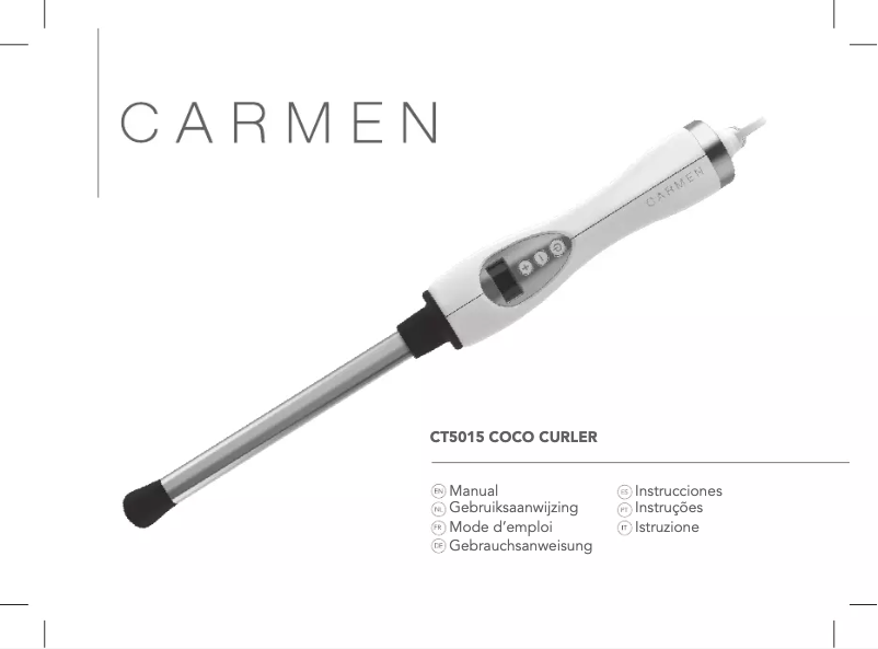 Page 1 de la notice Manuel utilisateur Carmen Coco Curler CT5015