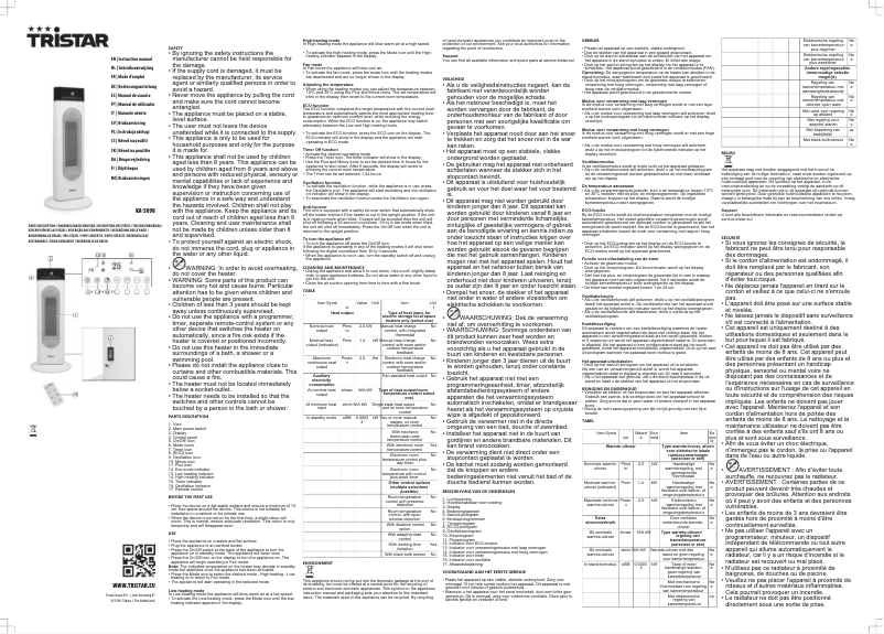 Image de la première page du manuel de l'appareil KA-5098