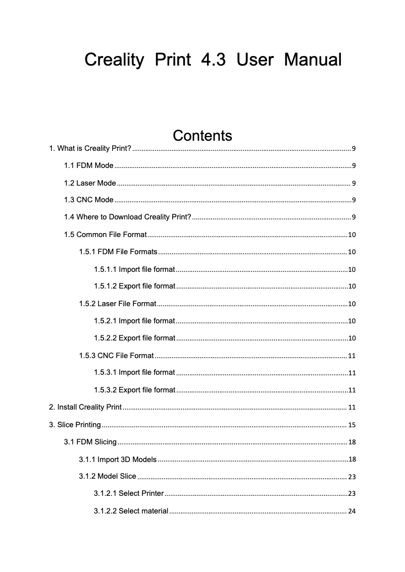 Page n°1 - Manuel utilisateur Creality K1